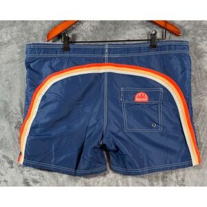 Sundek Shorts Mens 42x6 Blue Rainbow Board Trunks Beach Surf Lined